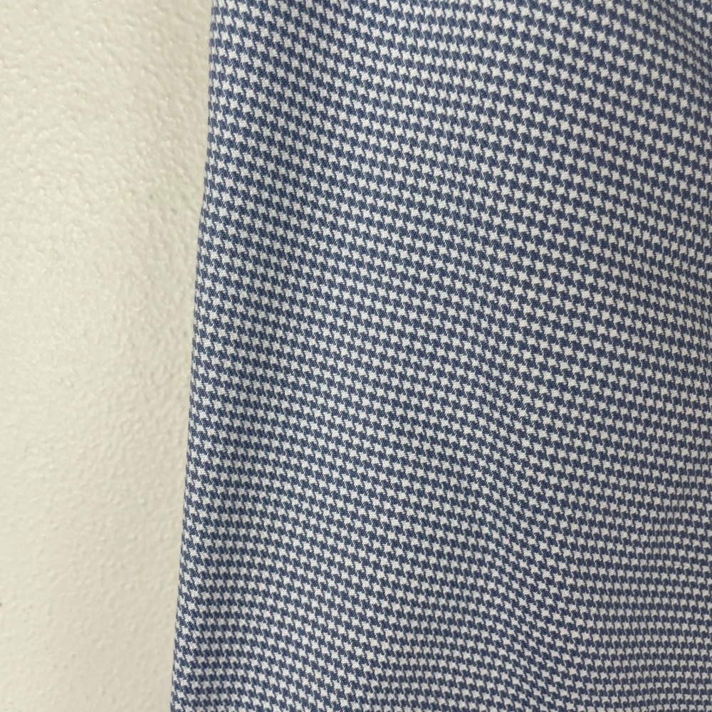 LOFT Women's Size 12 Blue White Houndstooth Career Cropped Pants - Picture 9 of 11